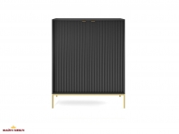 Модульна вітальня Чорний/Золоті ніжки Nova