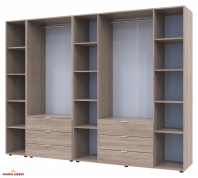 Шафа Дорос Гелар дуб сонома з Етажеркою 6 дверна 270,7 см