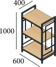 Стеллаж 3 полки Квадро
