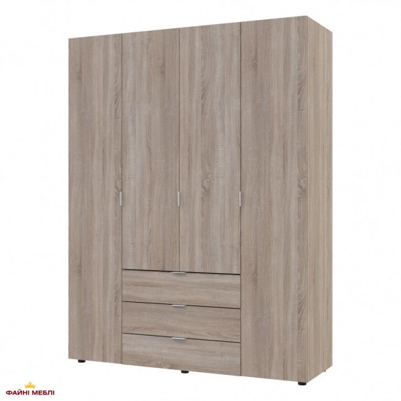 Шафа Дорос Гелар дуб сонома з Етажеркою 4-х дверна 193,2 см 2