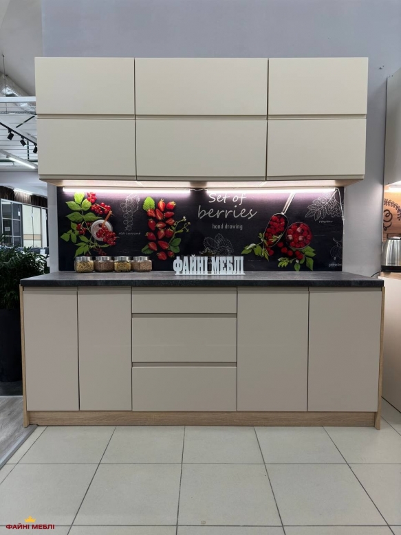 Кухня 2,0 м Фарбований МДФ Альфа ручка АКЦІЯ! 7