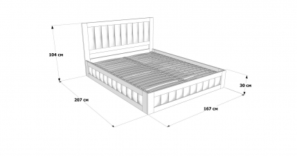 Двоспальне ліжко Амелія ПМ 0
