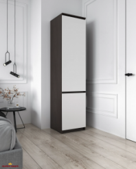 Шкаф МорелиТ217 венге темный/белый с полками 50 см