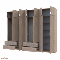 Шафа для одягу Дорос Лукас дуб сонома 7 дверна 315 см