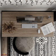 Письмовий стіл Brevity Loft standart Дуб вінтаж оксид/Чорний метал