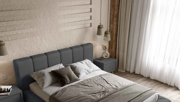 Ліжко м'яке двоспальне Віоріна Деко Подіум 18