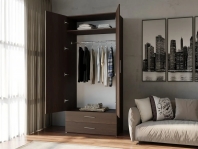 Шкаф Морели SТ0002 2 дверный венге темный 100 см