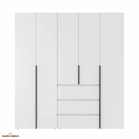 Шкаф распашной комбинированный 5-дверный Art In Head №4 Light 200 см 4 Шкаф распашной комбинированный 5-дверный Art In Head №4 Light 200 см 4