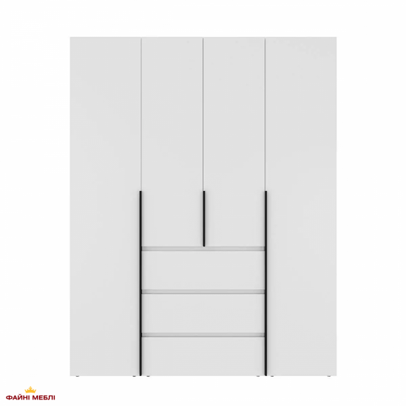 Шафа розпашна комбінована 4 дверна Art In Head №1 Light 160 10