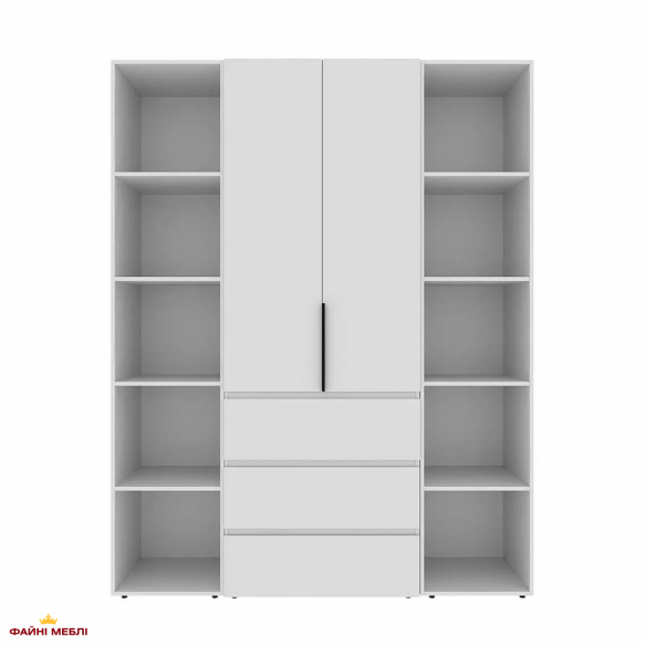 Шкаф распашной комбинированный двухдверный Art In Head №9 Light, ширина 160 см 4 Шкаф распашной комбинированный двухдверный Art In Head №9 Light, ширина 160 см 4