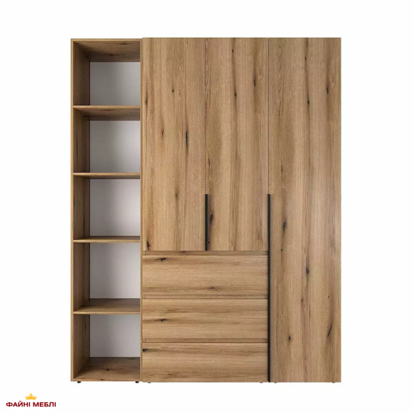 Шкаф распашной комбинированный трёхдверный Art In Head №8 Light, ширина 160 см 4 Шкаф распашной комбинированный трёхдверный Art In Head №8 Light, ширина 160 см 4