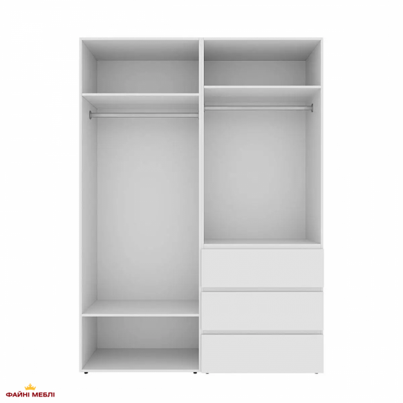Шкаф распашной комбинированный четырёхдверный Art In Head №5 Light, ширина 160 см 4 Шкаф распашной комбинированный четырёхдверный Art In Head №5 Light, ширина 160 см 4