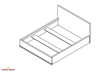 Кровать (Каркас) LOZ160 Стемма 3
