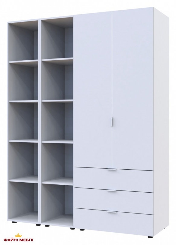 Шафа Дорос Гелар білий з 2 Етажерками 2-х дверна 153,9 см 3