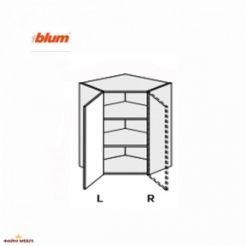 Секция верхняя левая Угол 45° 650х650/720 1дв Pro Blum Миллениум