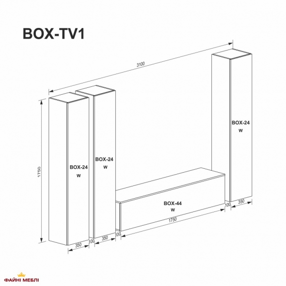Вітальня Бокс TV-1 0