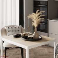 Обеденный стол Brevity Loft mini Дуб сонома/Белый металл