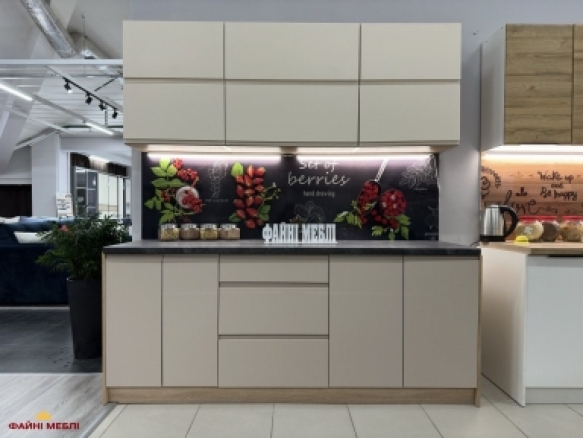 Кухня 2,0 м Фарбований МДФ Альфа ручка АКЦІЯ!