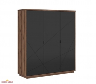 Шафа SZF3D BRW Poland Forn 3 дверна чорний 180 см