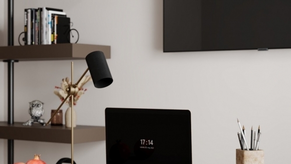 Письменный стол Brevity Loft mid Ателье светлый/Чёрный металл 0