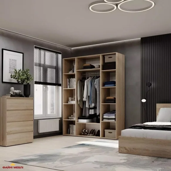 Шафа комбінована трьохдверна Art in Head №16 Light / Лайт 160 см 2