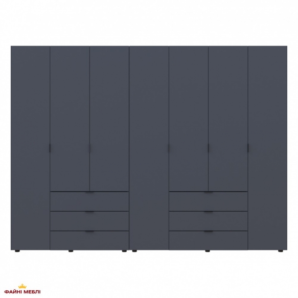 Шафа Дорос Гелар графіт з Етажеркою 7 дверна 309,4 см 4
