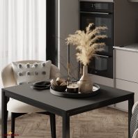 Обеденный стол Brevity Loft mini Графит/Чёрный металл