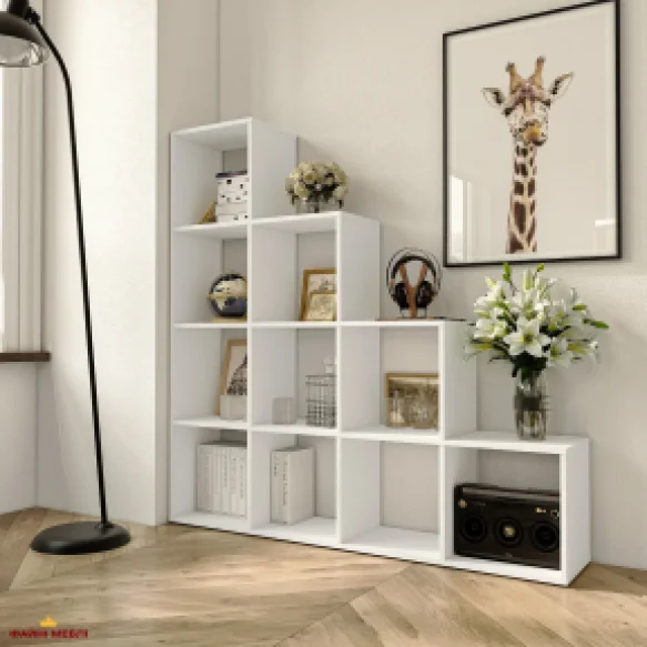 Стелаж білий на 10 комірок GT40