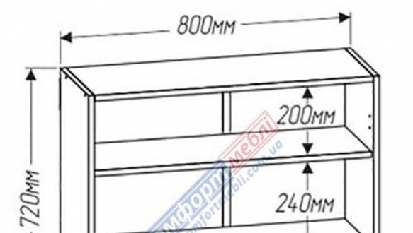 Тумба верхняя со стеклом В80.72.2СК/В80.92.2СК Минимал 0