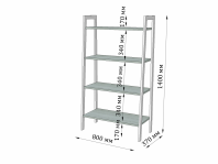 Стеллаж 4 полки Призма