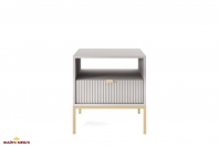 Тумба прикроватная Серый/Золотые ножки S54 Nova