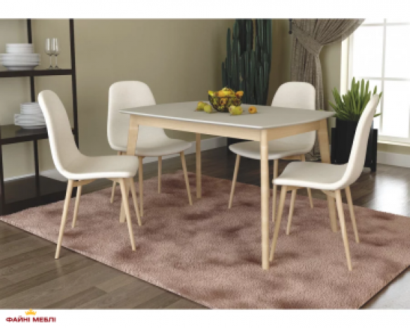 Стіл Exen II / Ексен II Інтарсіо Сірий Розкладний 120/160 см