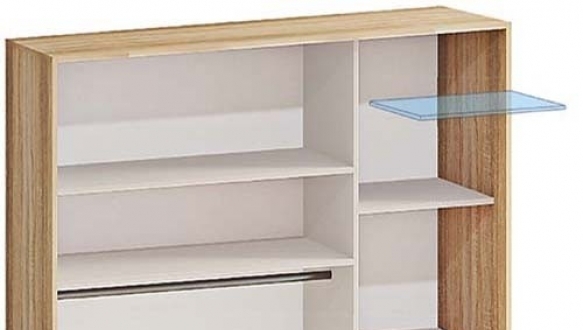 Шкаф-купе 1,6м двухдверный с зеркалом из 4-х частей 4