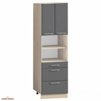 Шкаф П60.214.2Д3Я. В.3 под духовку или микроволновку Хай-тек цветная печать