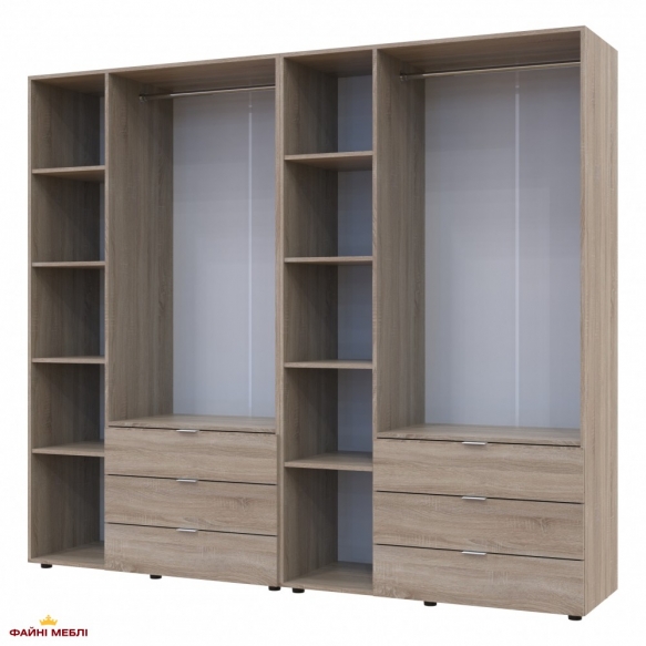 Шафа Дорос Гелар дуб сонома 6 дверна 232,5 см 3