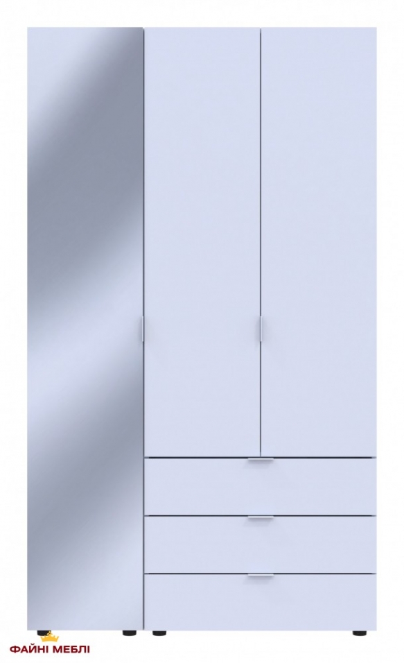 Шкаф для одежды Дорос Гелар белый 2-х дверный/Зеркало 116,5 см 4