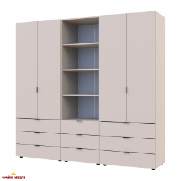 Шафа для одягу Дорос Гелар кашемір 4-х дверна з пеналом 215 см
