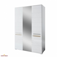 Шкаф 3ДЗ Світ Меблів Бьянко Белый 3 дверный белый глянец 150 см