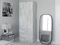 Шкаф Морели Т211 2 дверный белый с трубой 80 см