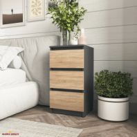 Тумба прикроватная антрацит/сонома Т216