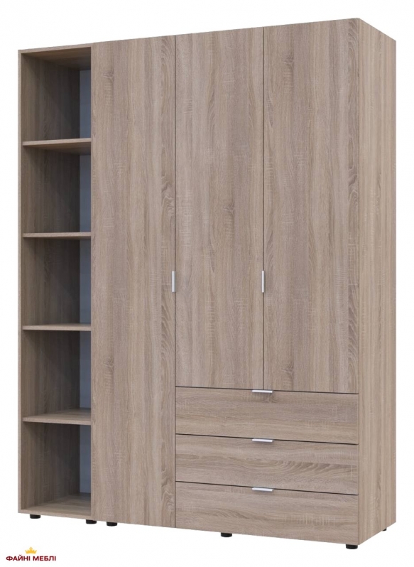 Шафа Дорос Гелар дуб сонома з Етажеркою 3-х дверна 154,4 см 3 Шафа Дорос Гелар дуб сонома з Етажеркою 3-х дверна 154,4 см 3