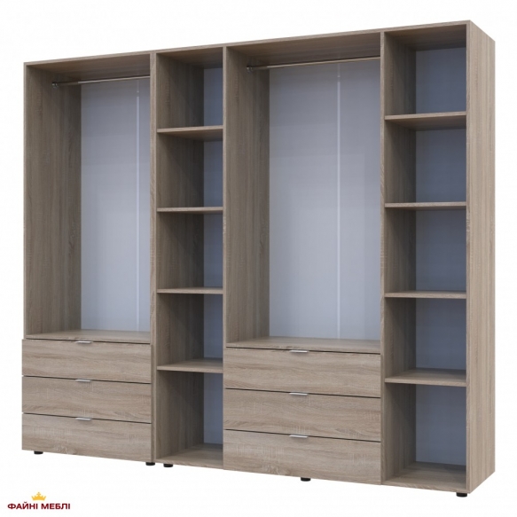 Шафа Дорос Гелар дуб сонома 6 дверна 232,5 см 3