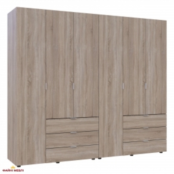 Шафа Дорос Гелар дуб сонома 6 дверна 232,5 см