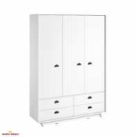 Шафа Морели К006 Куба 3 дверный белый 150 см