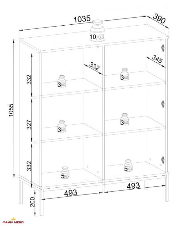 Вітрина низька Сенто / Sento WT104 з підсвіткою чорний/дуб вотан Perfect Home ширина 103 см. 11