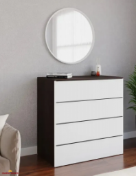 Комод венге черный/белый ТХ005