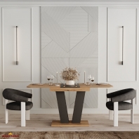 Стол-трансформер Vendi Дуб эвок/Графит серый