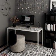 Письменный стол Brevity Loft standart Ателье светлый/Белый металл