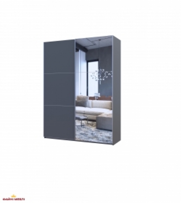 Шкаф-купе с зеркалом Дорос G-Caiser графит/графит 2 дверный 160 см