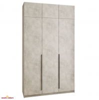 Шафа Mebelstar Оскар трьохдверна з антресоллю Бетон 150 см